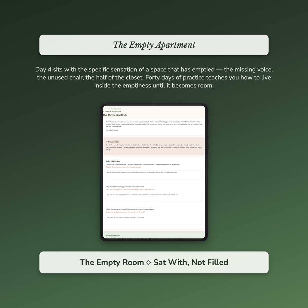 Fresh Start Workbook & 40-Day Guide — sample interactive page