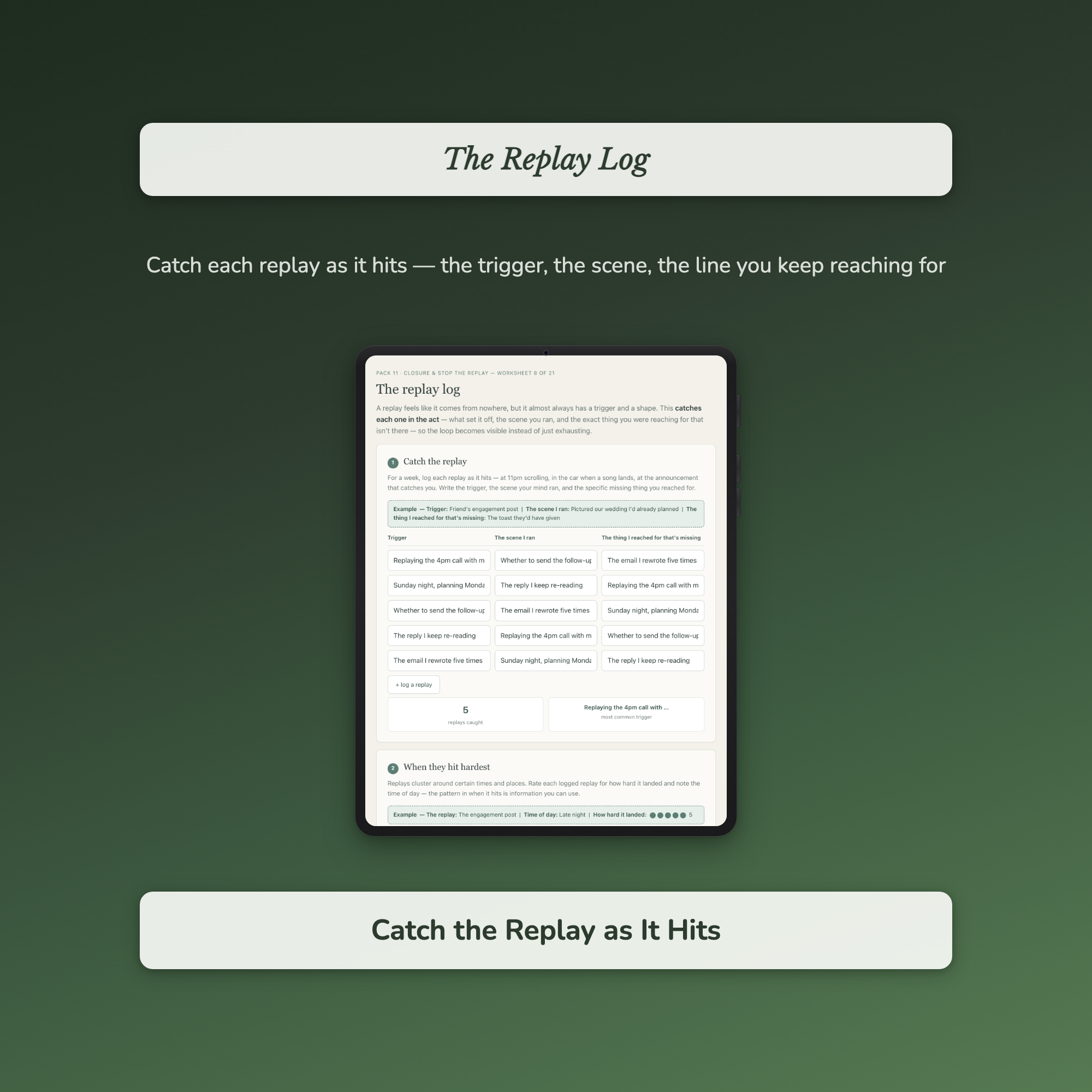 Letting Go Worksheets – Closure, Stop Replaying It, Moving On, Rumination – Interactive Worksheets Bundle
