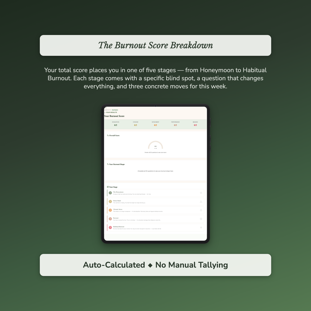 Burnout Risk Profile — sample interactive page