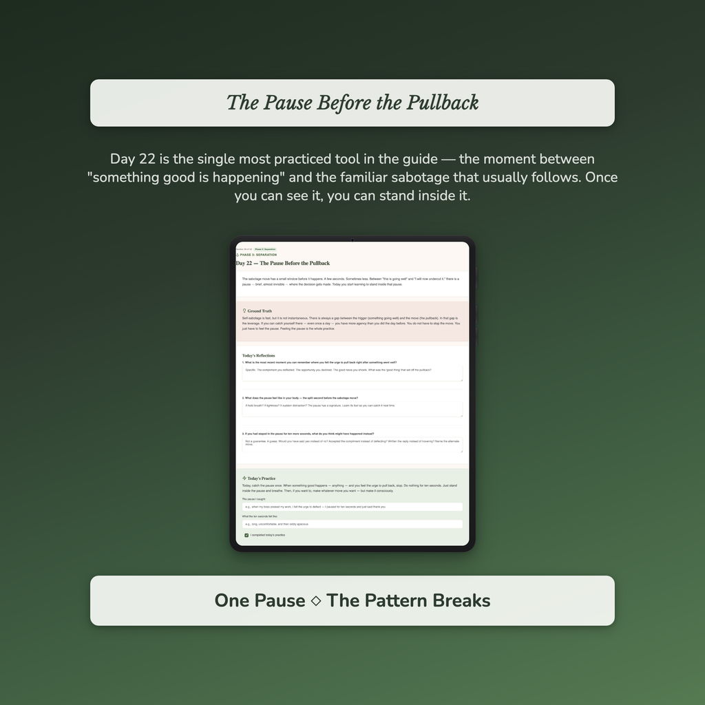 Fear of Success Workbook & 40-Day Guide — sample interactive page