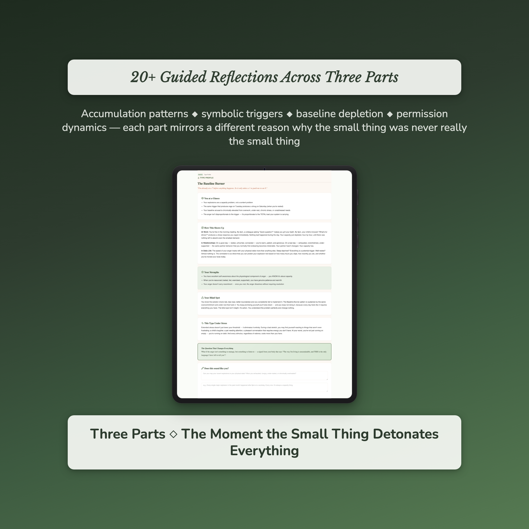Emotional Explosion Profile — sample interactive page