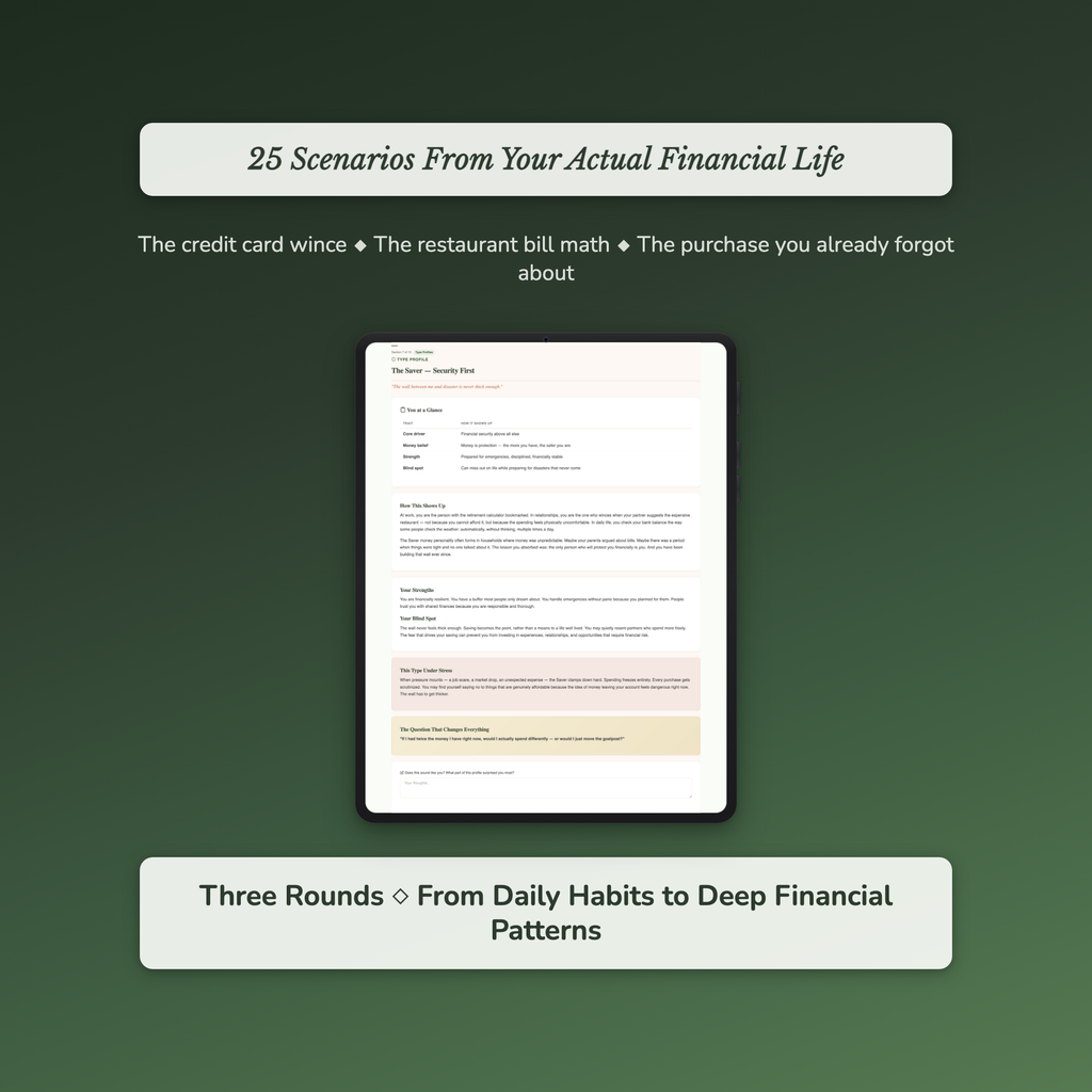 Money Personality Profile — sample interactive page