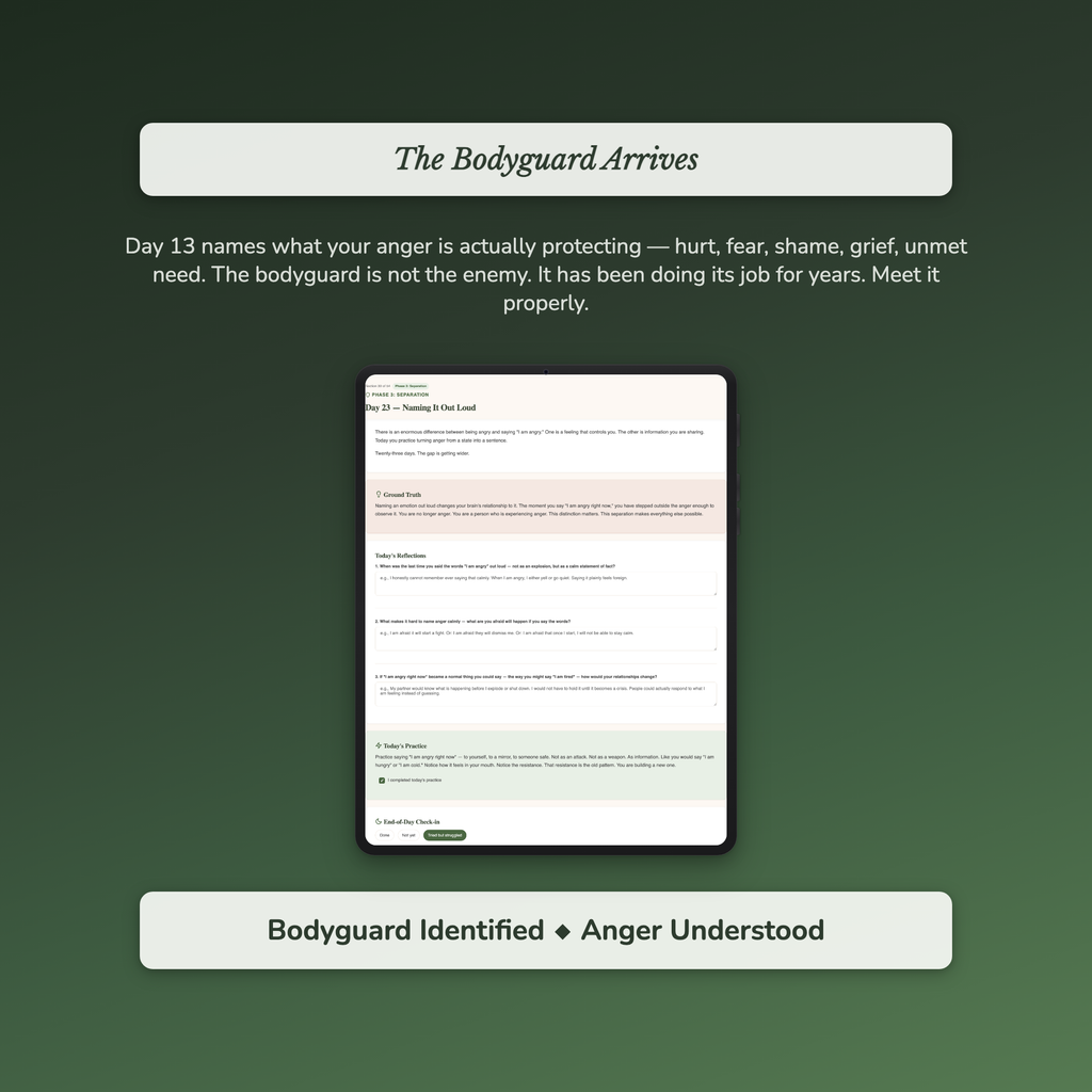 Anger Management Workbook & 40-Day Guide — sample interactive page