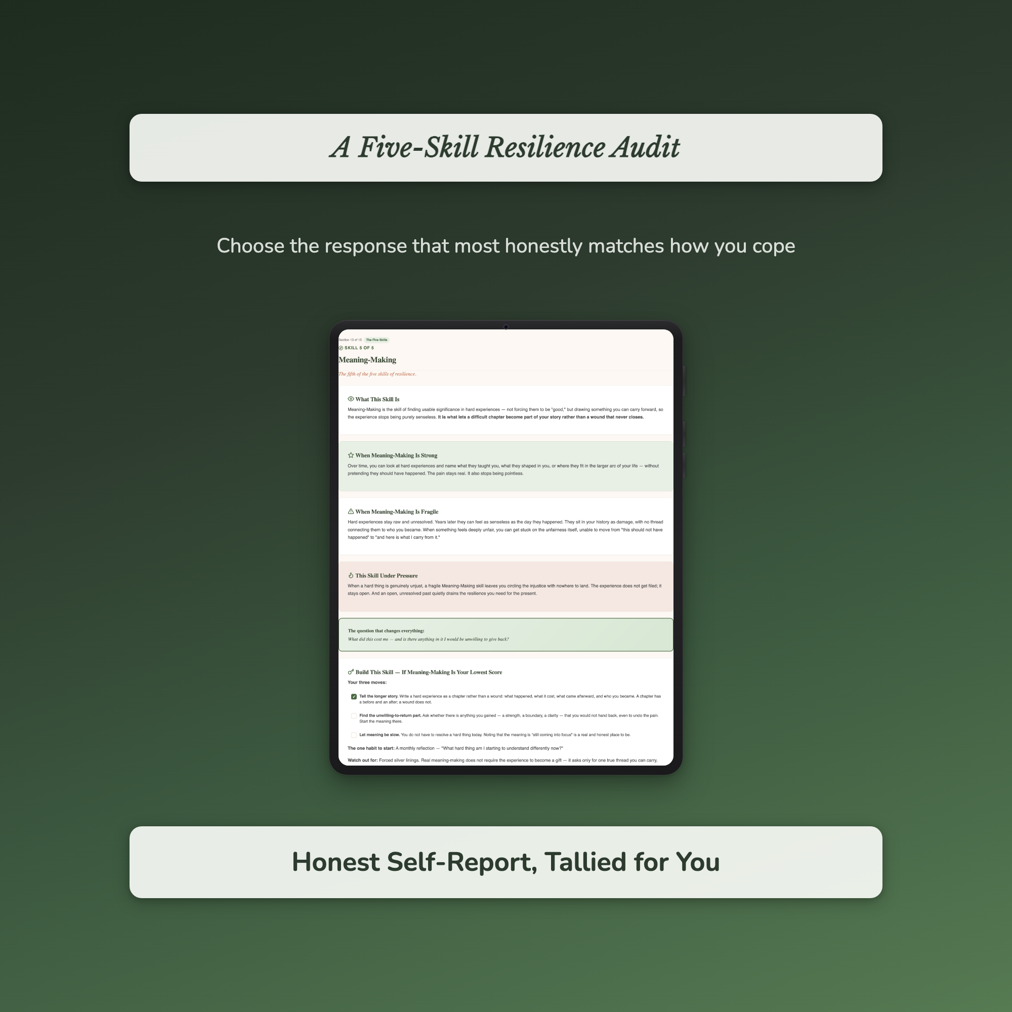 Resilience Quiz & Workbook – How Resilient Are You Really? – Interactive Self-Assessment