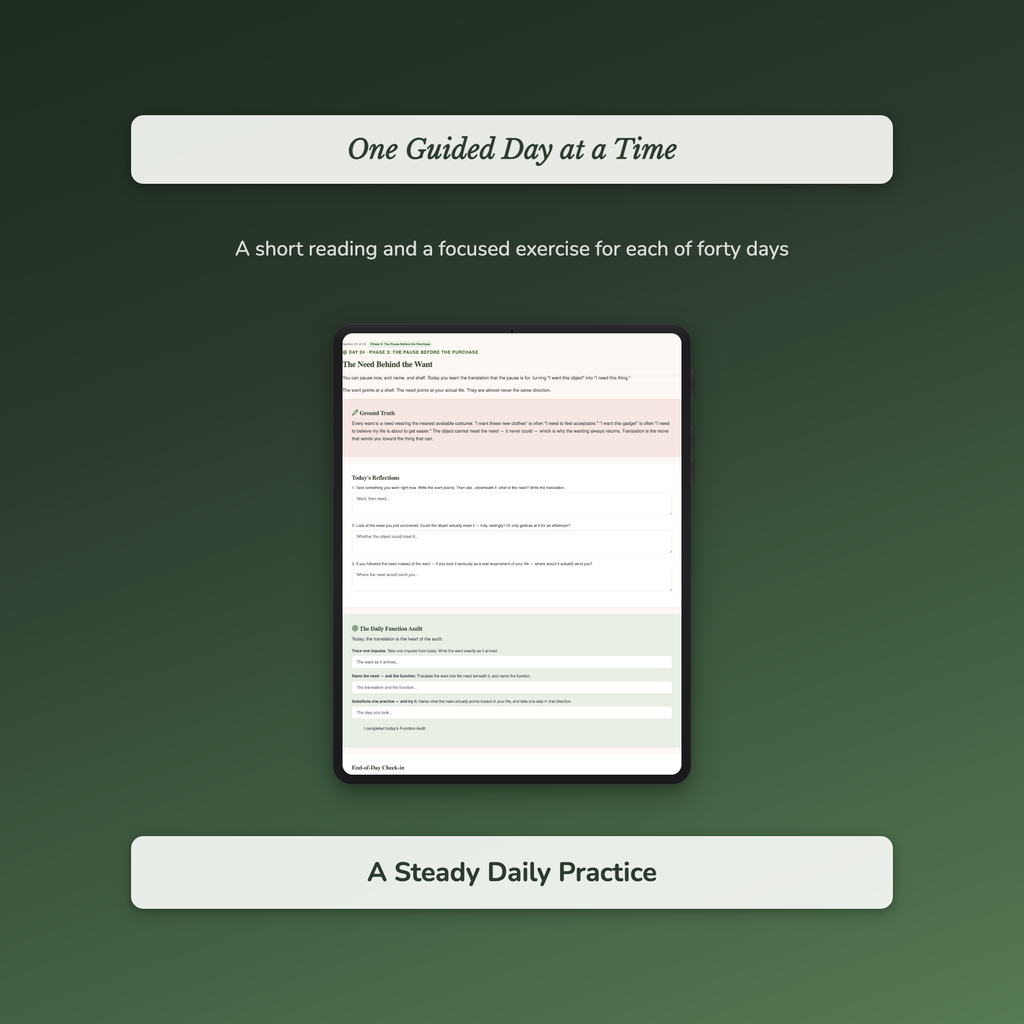 Overspending Workbook & 40-Day Journal – Intentional Living – Interactive Digital Guide