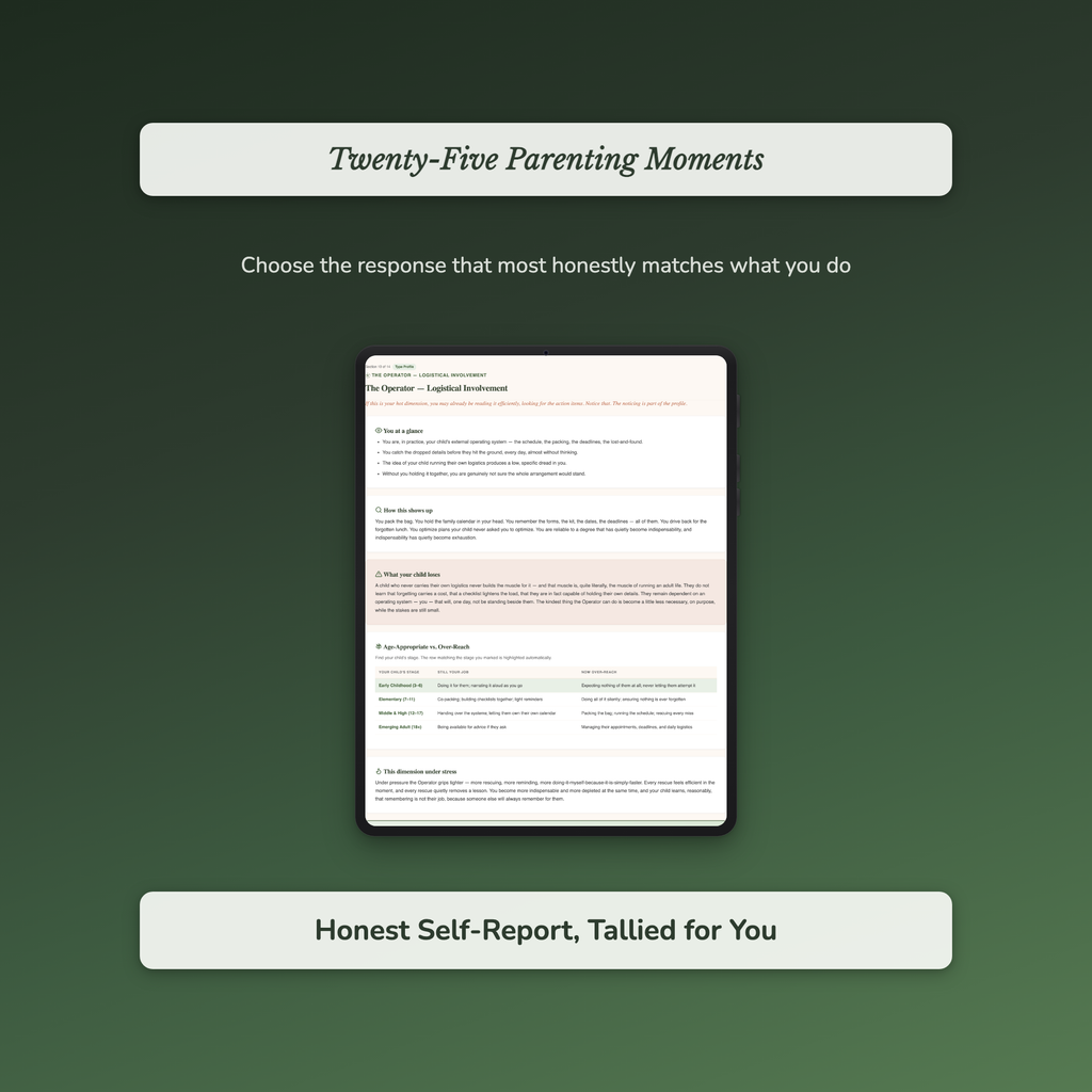 Parenting Quiz & Workbook – Are You Hovering Too Much? – Interactive Self-Assessment