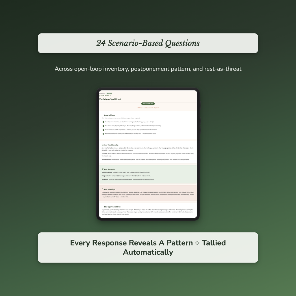 Burnout Quiz — sample interactive page