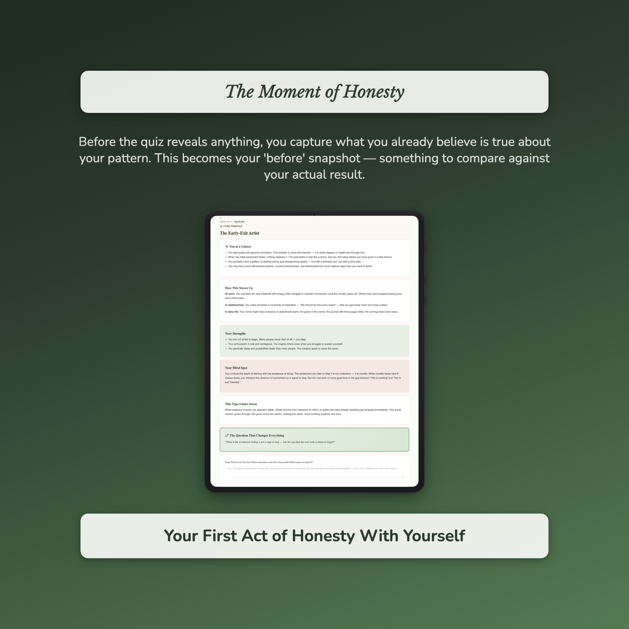 Goal Abandonment Profile — sample interactive page