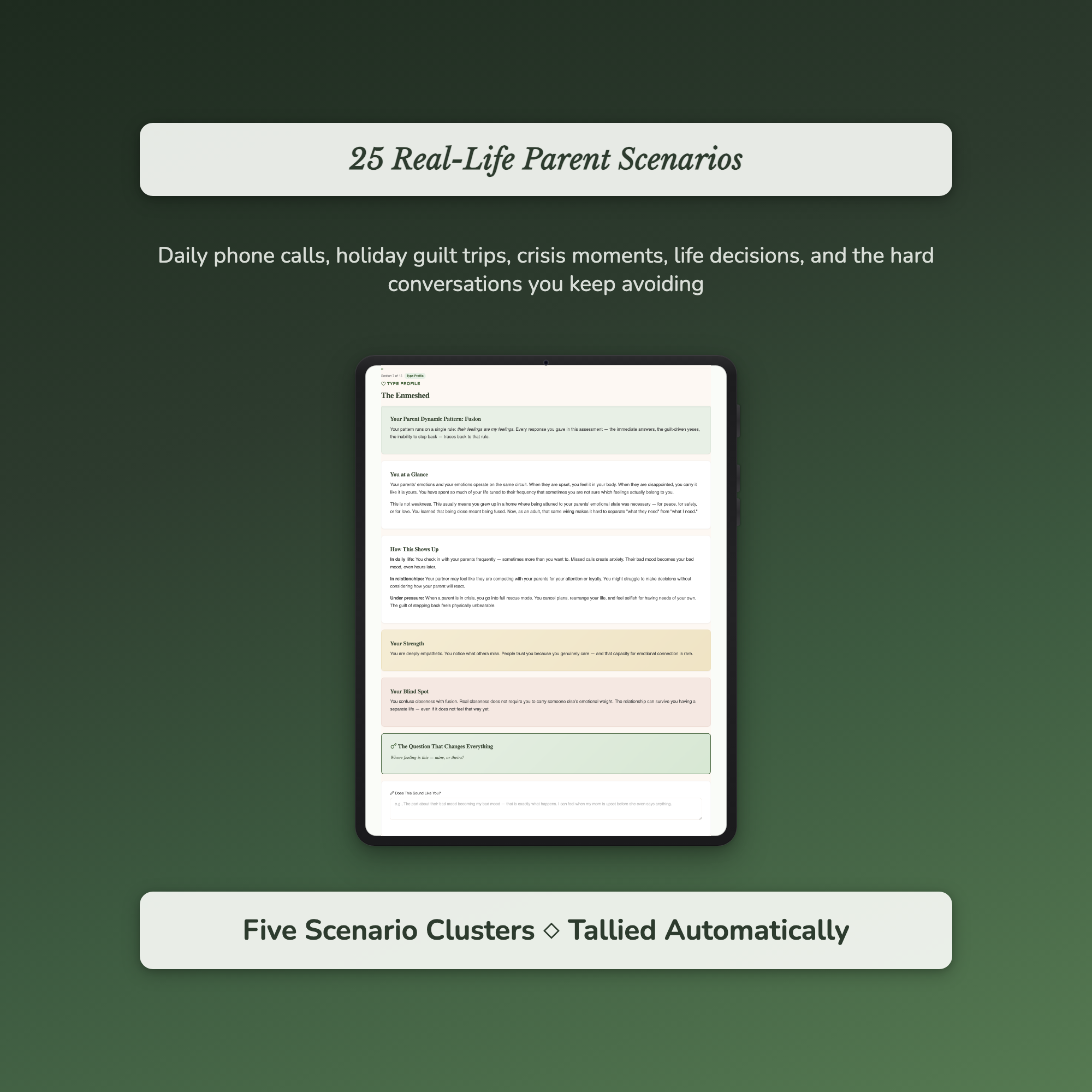 Family Pattern Profile — sample interactive page
