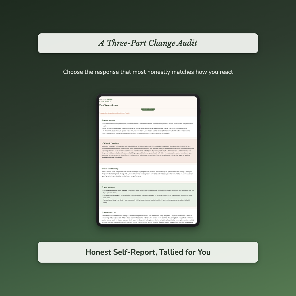 Change Quiz & Workbook – How Well Do You Handle Change? – Interactive Self-Assessment