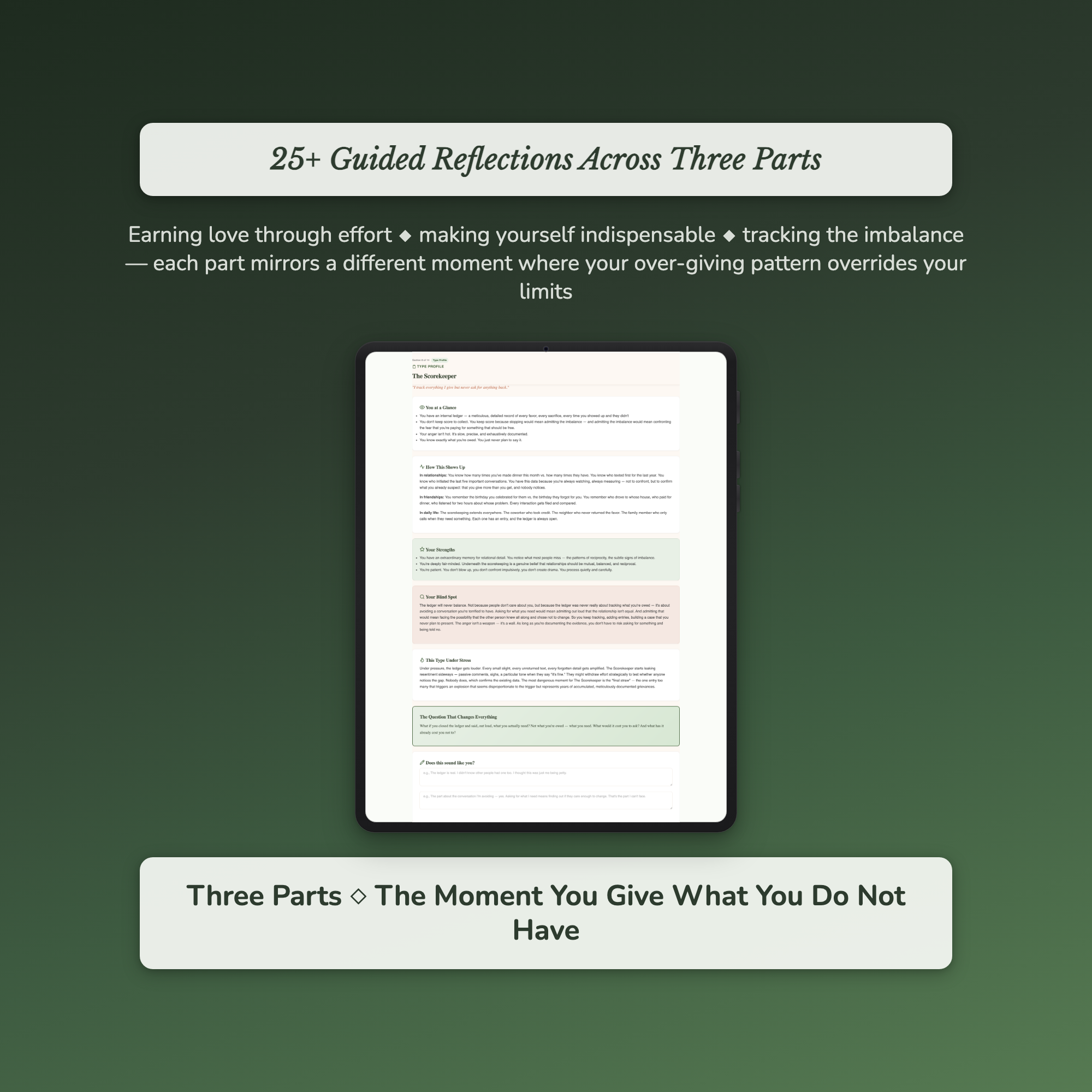 Over-Giving Profile — sample interactive page