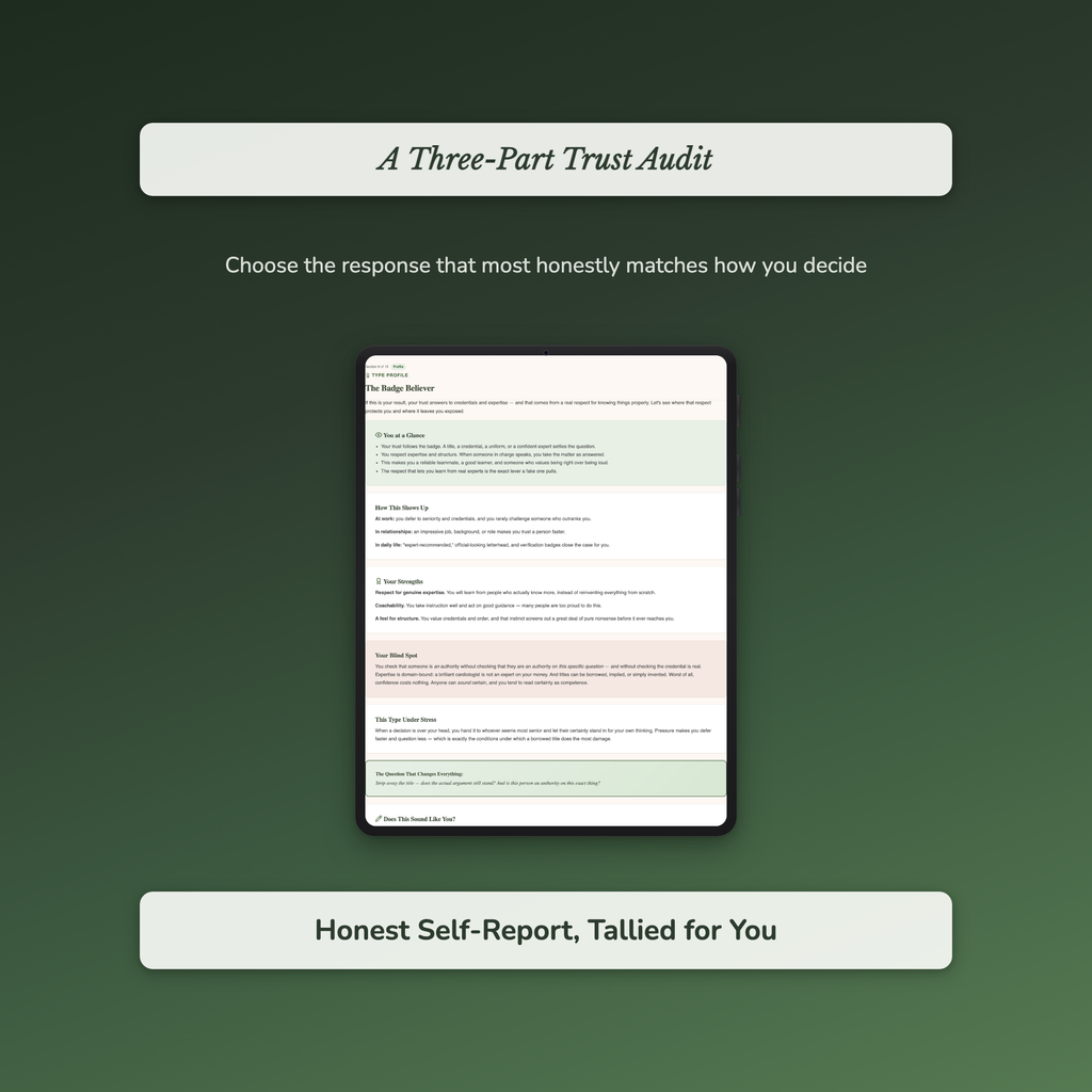 Trust Quiz & Workbook – Are You Too Easy to Fool? – Interactive Self-Assessment
