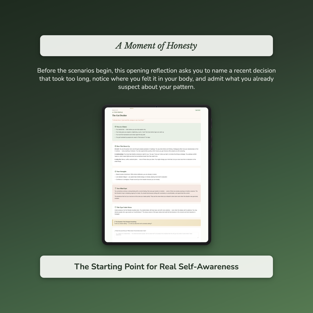 Decision-Making Profile — sample interactive page