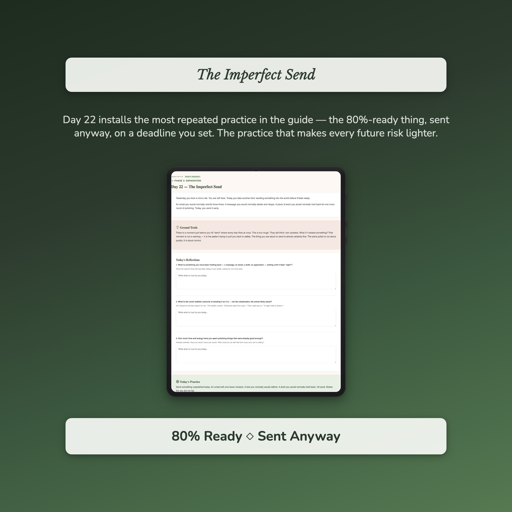 Fear of Failure Workbook & 40-Day Guide — sample interactive page