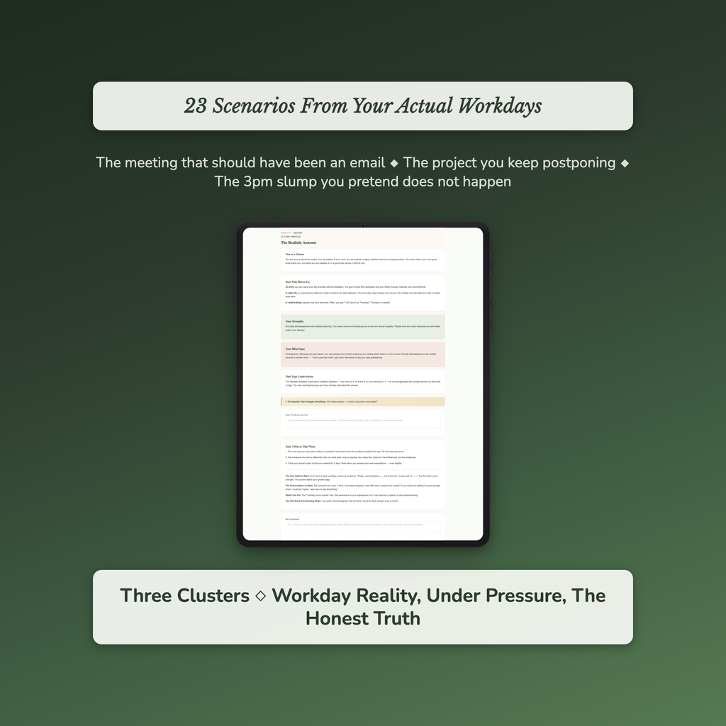 Productivity Profile — sample interactive page