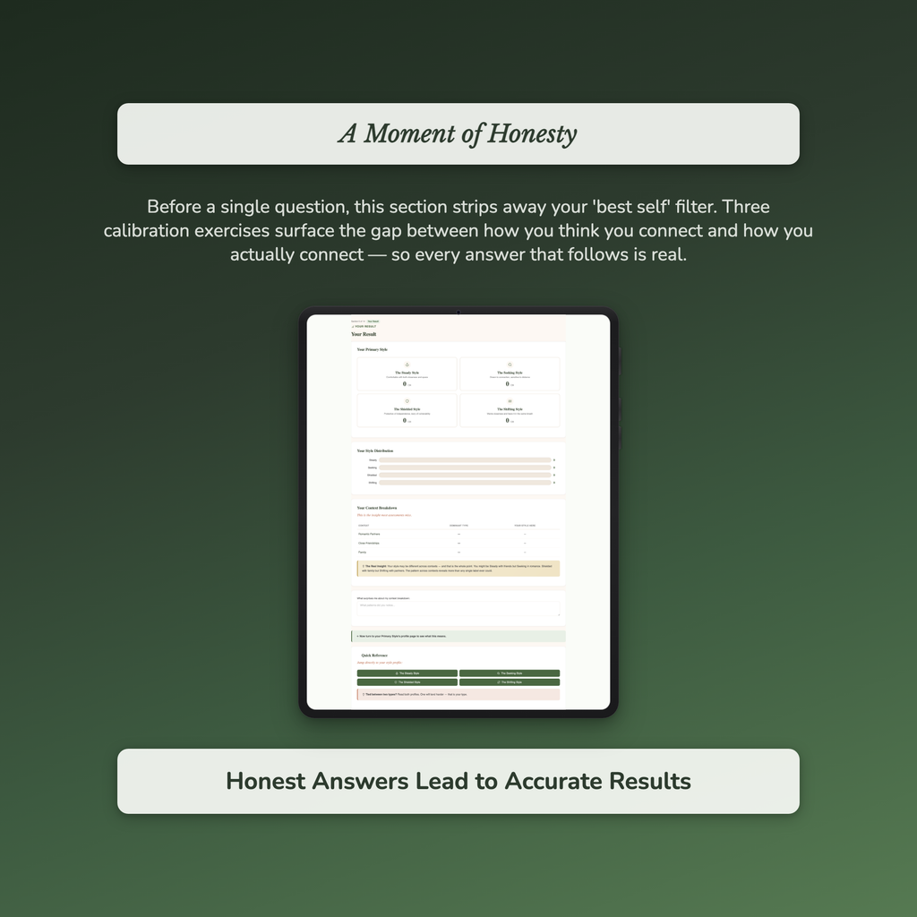 Connection Style Profile — sample interactive page