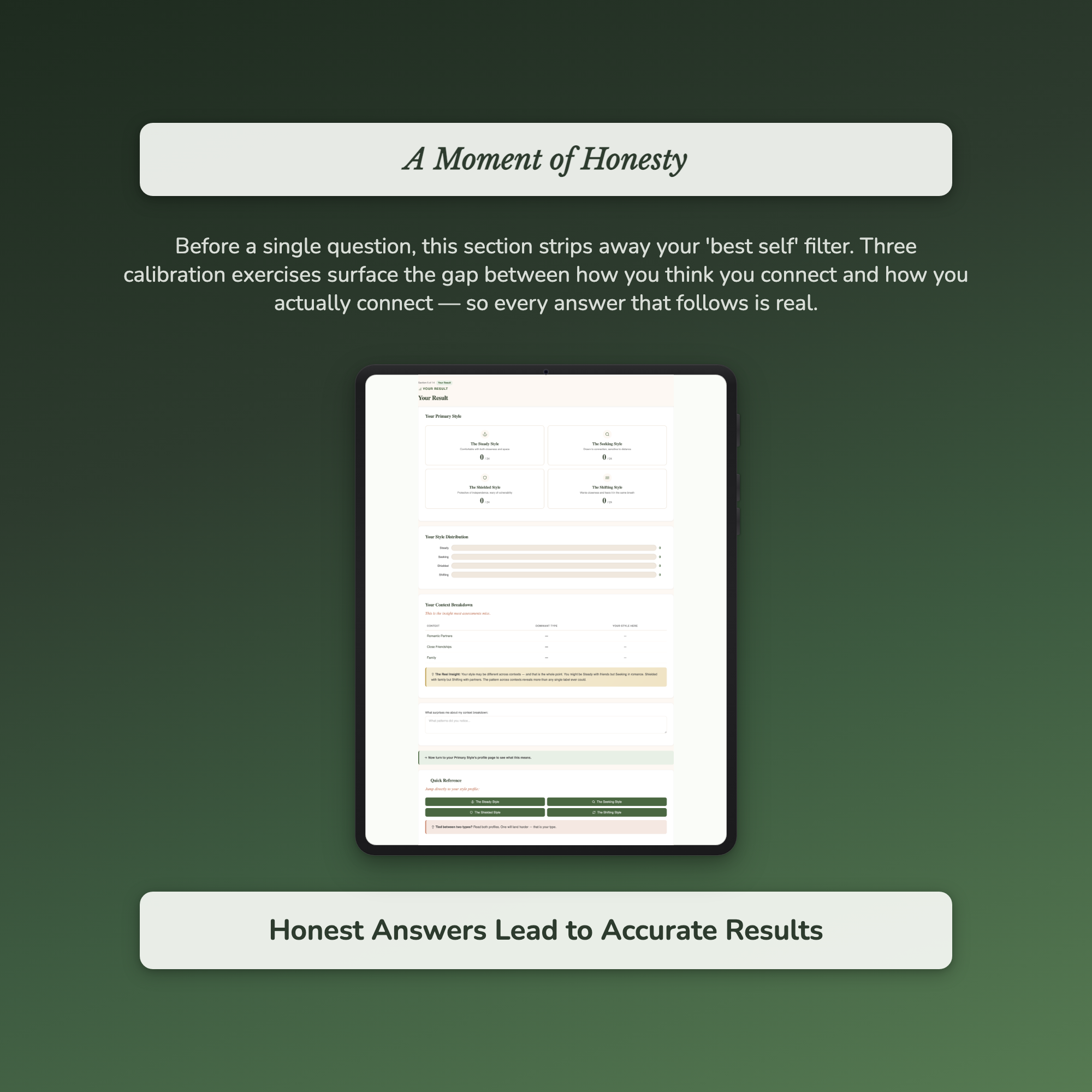 Connection Style Profile — sample interactive page