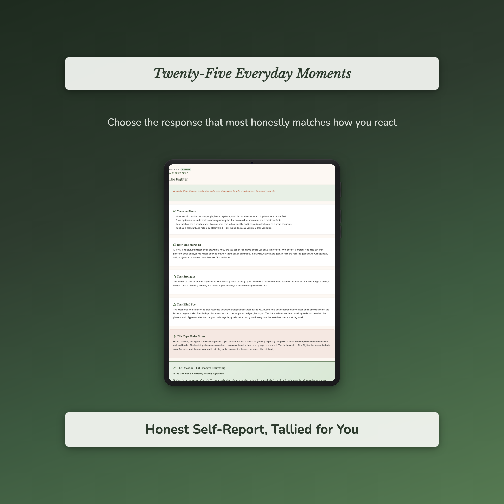 Type A Quiz & Workbook – Which Axis Runs Hottest in You? – Interactive Self-Assessment