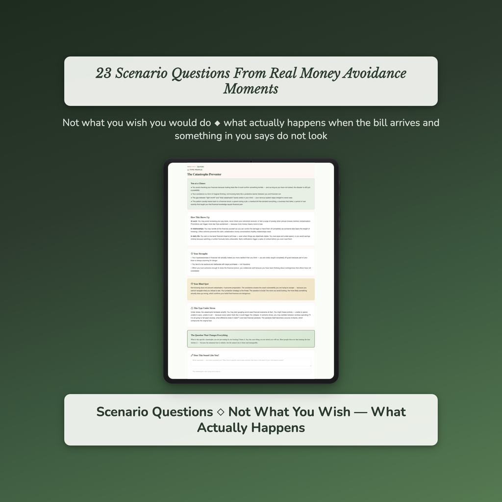 Money Avoidance Profile — sample interactive page
