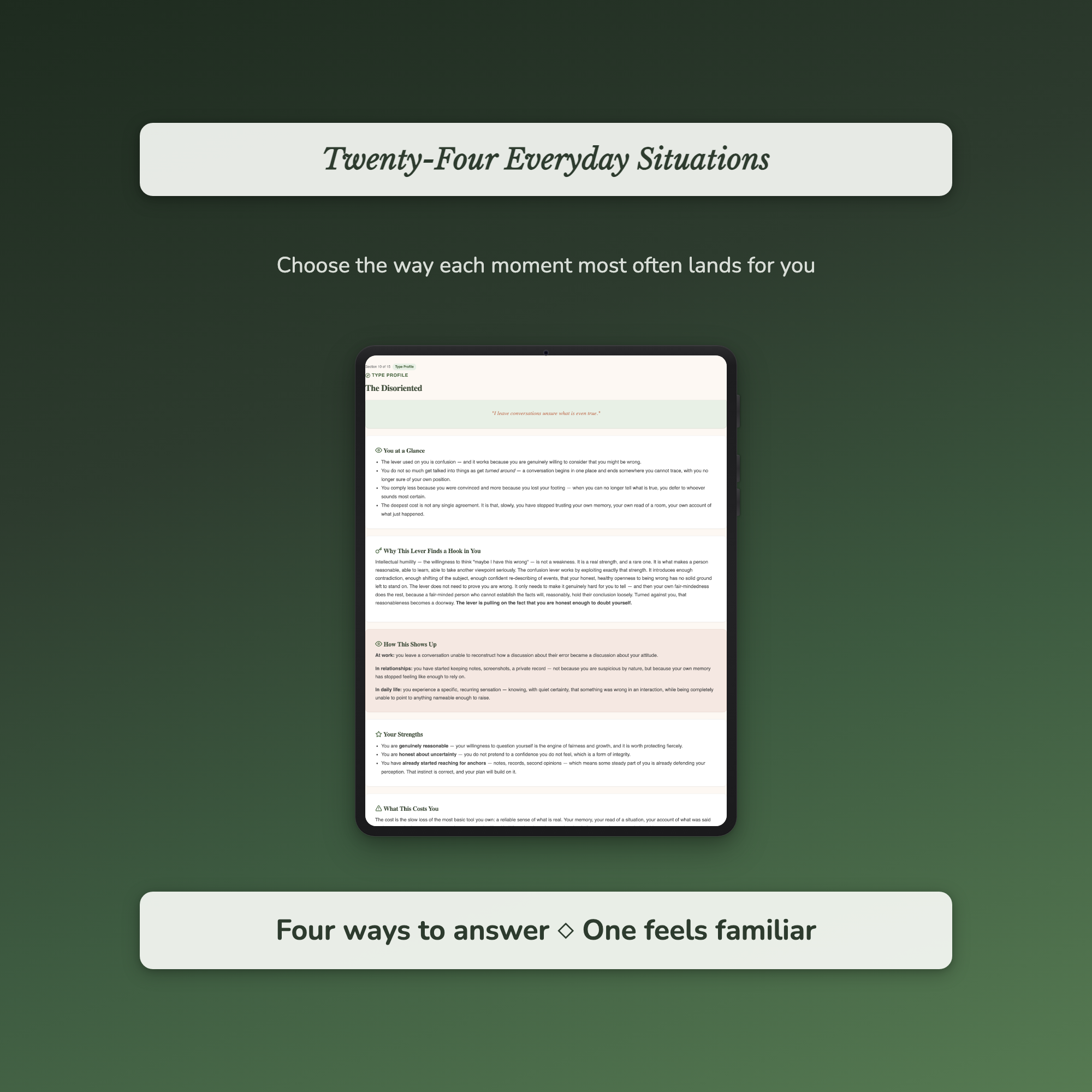Manipulation Quiz & Workbook – Am I Being Manipulated? – Interactive Self-Assessment