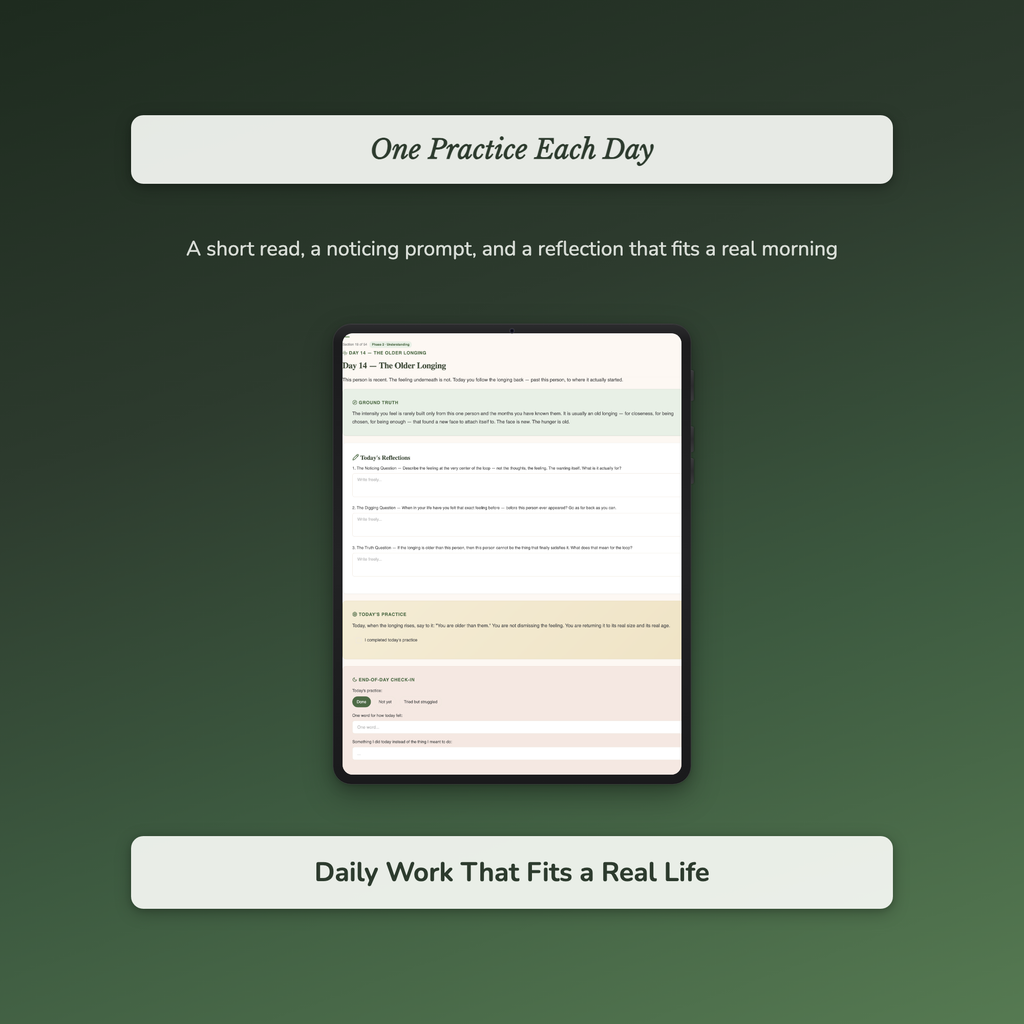 Limerence Workbook & 40-Day Journal – Let Go of the Loop – Interactive Digital Guide