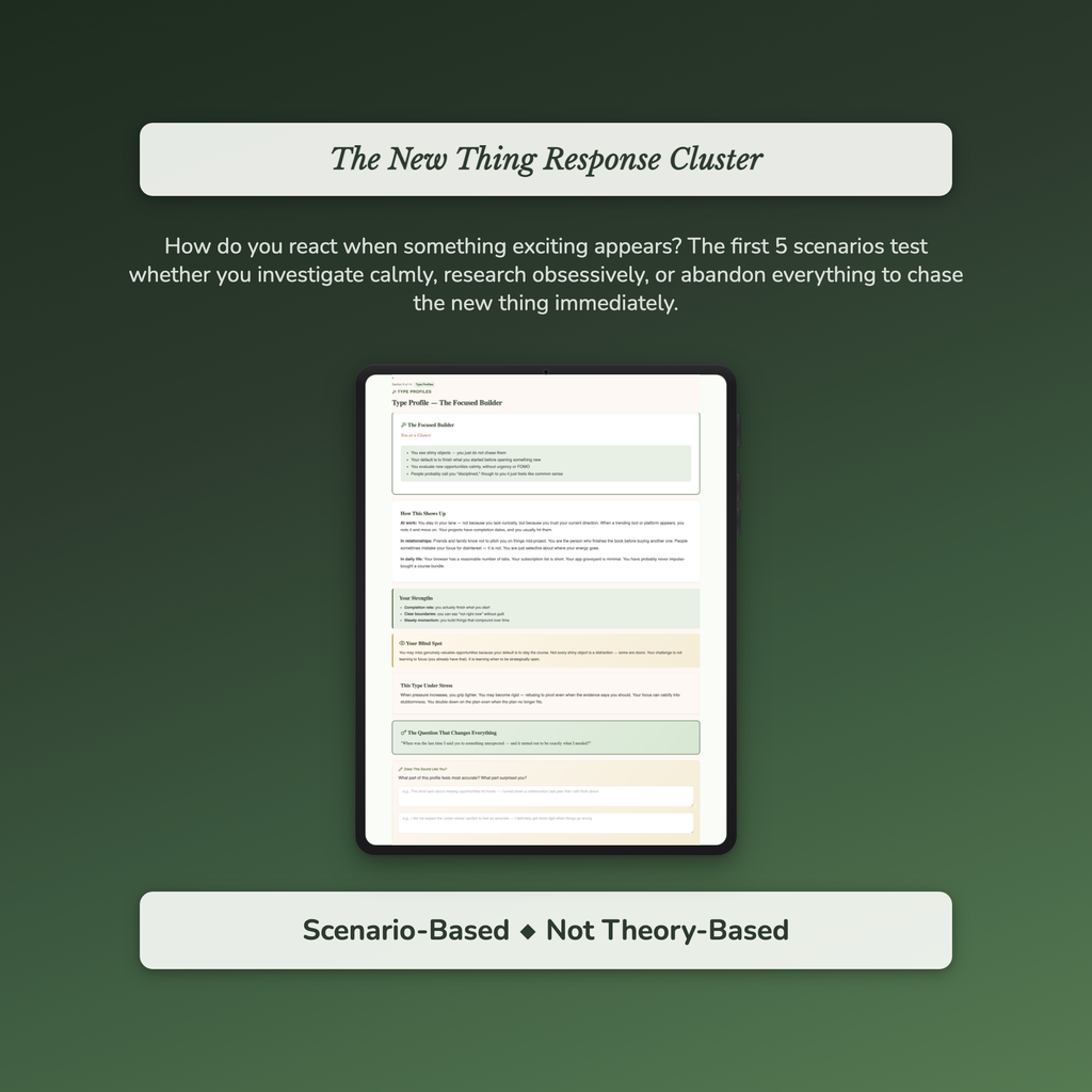 Distraction Profile — sample interactive page