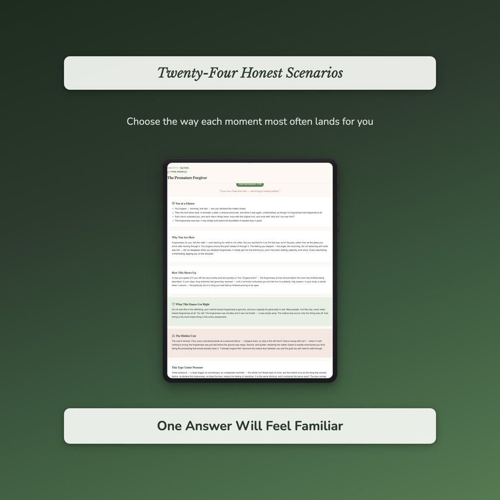 Forgiveness Quiz & Workbook – Am I Actually Ready to Forgive – Interactive Self-Assessment