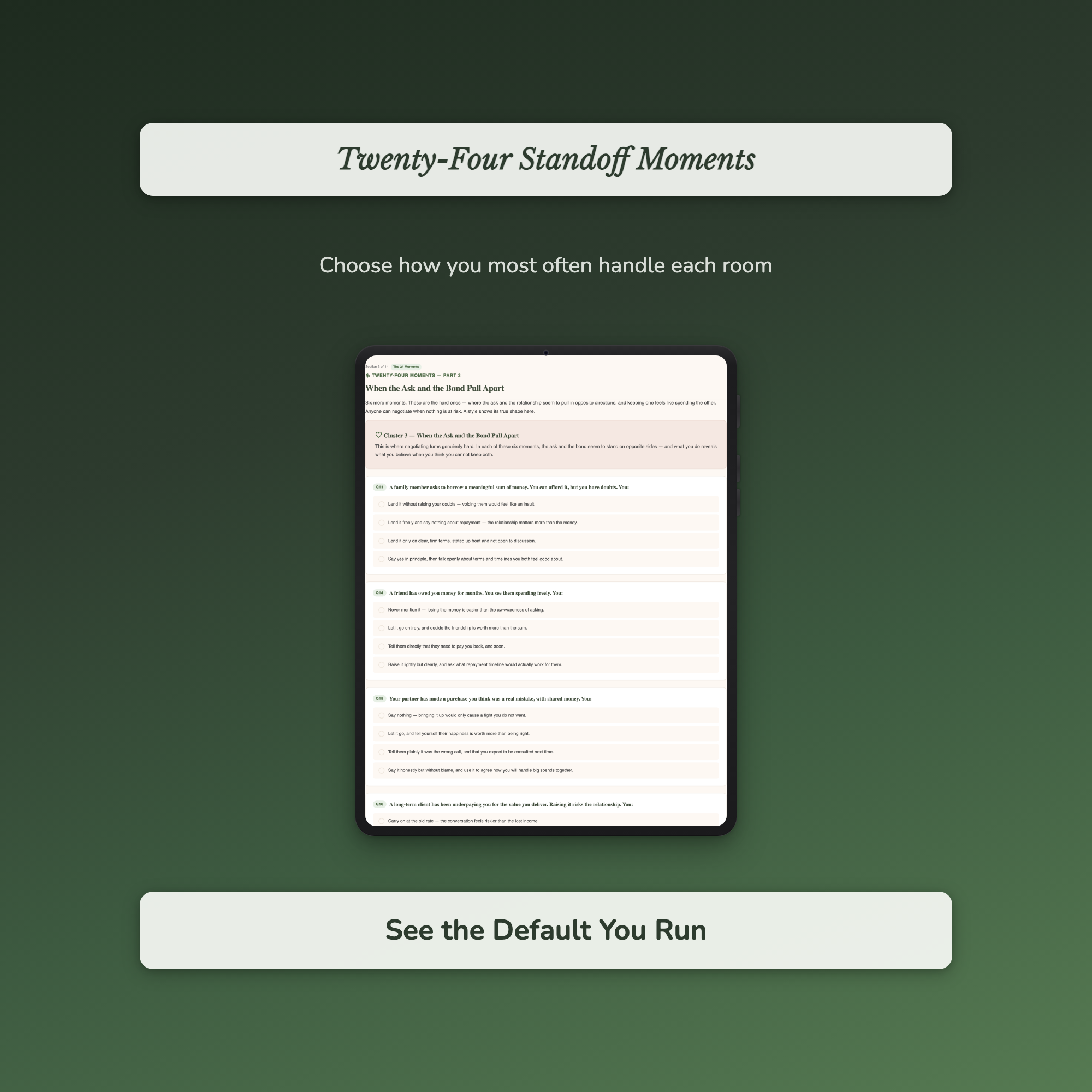 Negotiation Style Quiz & Workbook – Why You Cave or Collide – Interactive Self-Assessment