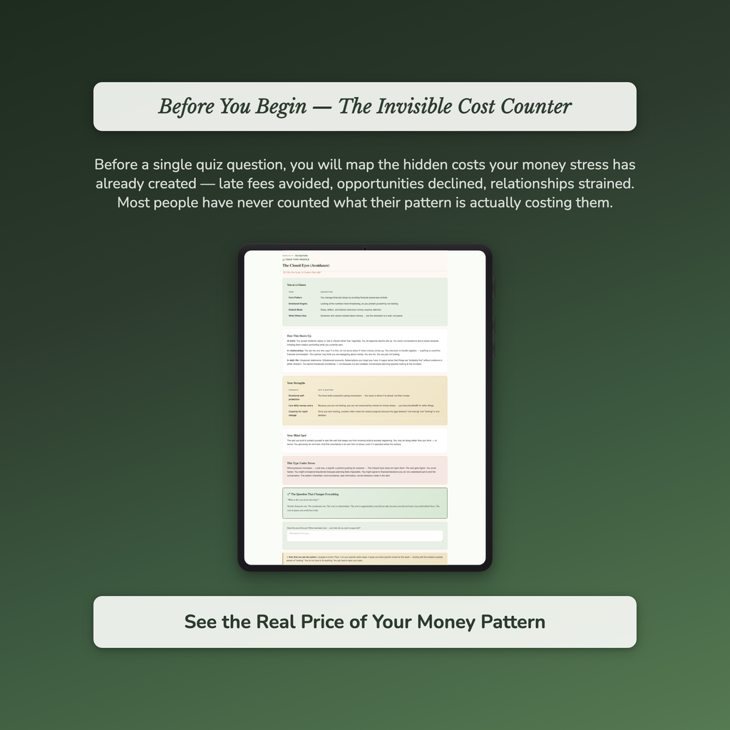Financial Stress Profile — sample interactive page