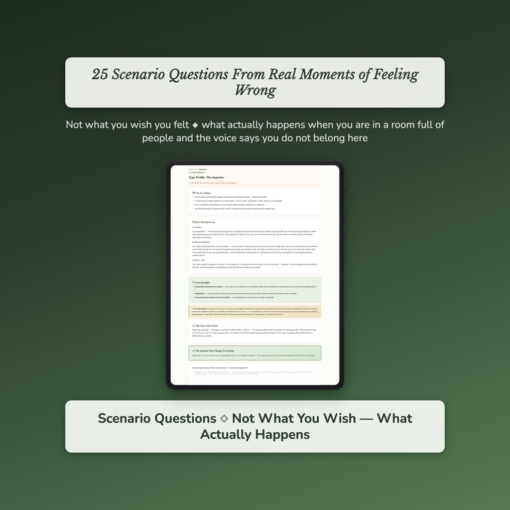 Feeling Broken Profile — sample interactive page