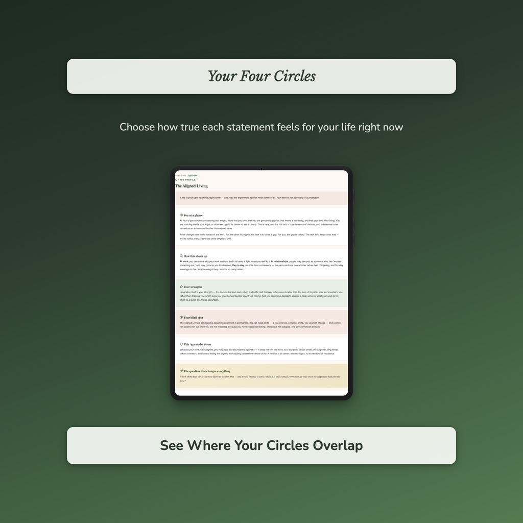 Ikigai Quiz & Workbook – Find Your Reason for Being – Interactive Self-Assessment