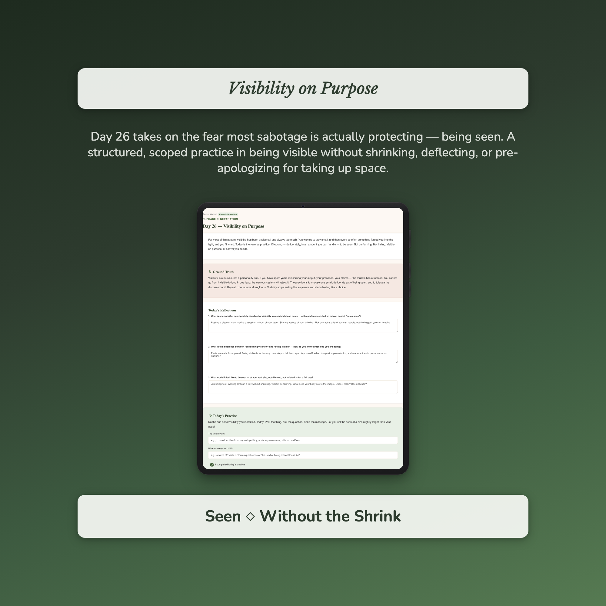 Fear of Success Workbook & 40-Day Guide — sample auto-scoring quiz