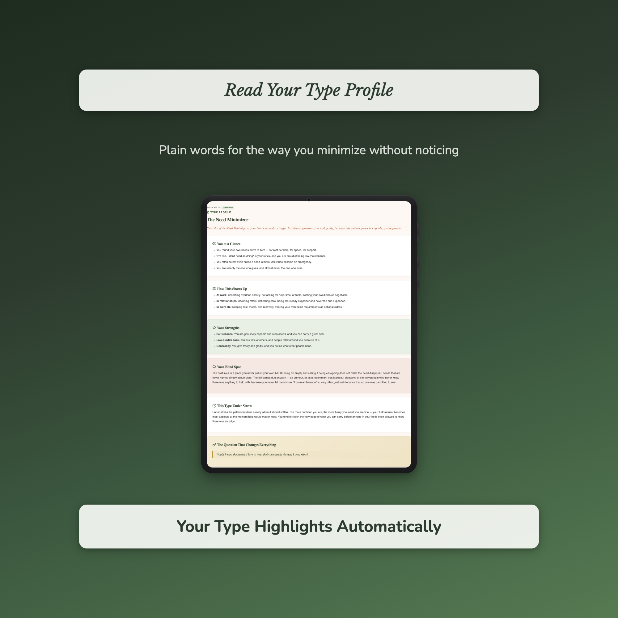 Minimizing Quiz & Workbook – Why Do I Keep Saying I'm Fine? – Interactive Self-Assessment