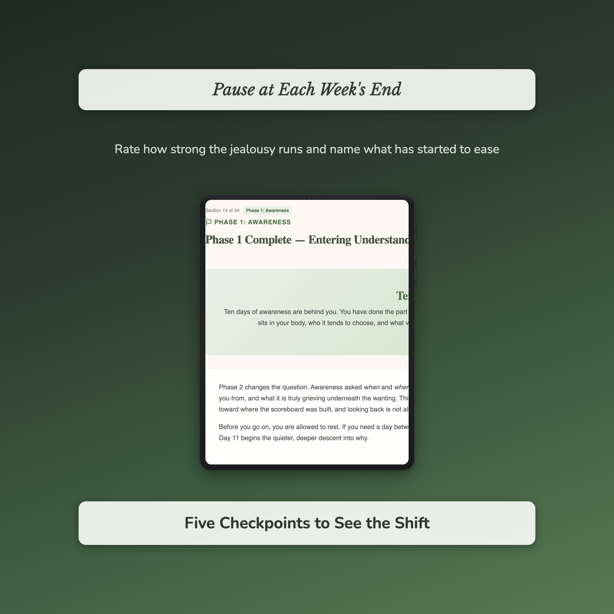 Jealousy Workbook & 40-Day Journal – Ache Behind Comparison – Interactive Digital Guide