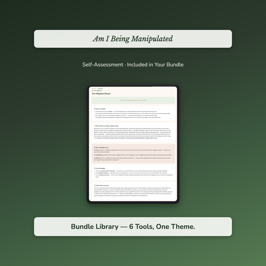Manipulation Bundle – Am I Being Gaslit Self-Care Tools – Interactive Digital Bundle