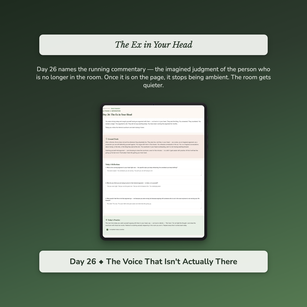 Divorce Workbook & 40-Day Guide — sample auto-scoring quiz