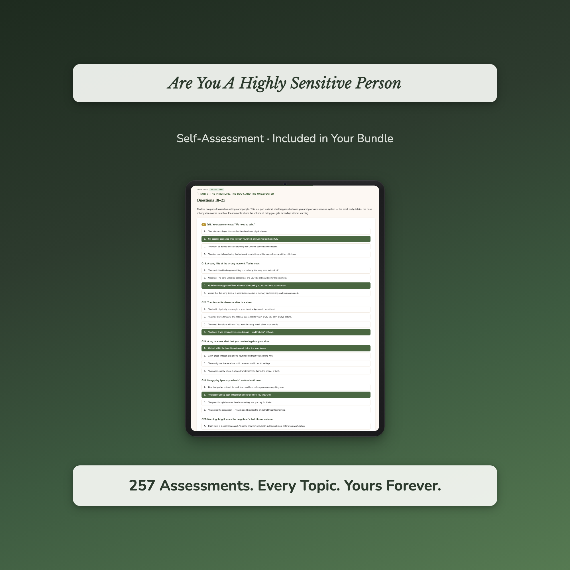 Featured assessment