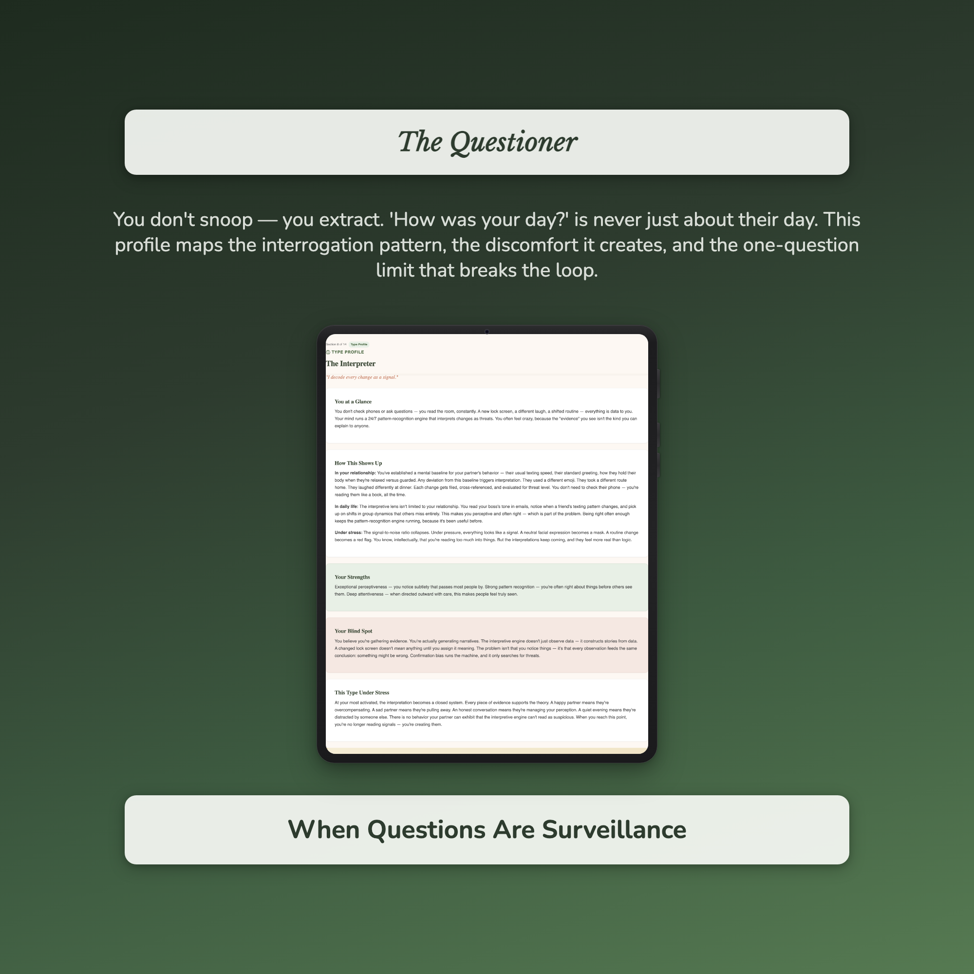 Compulsive Checking Profile — sample auto-scoring quiz