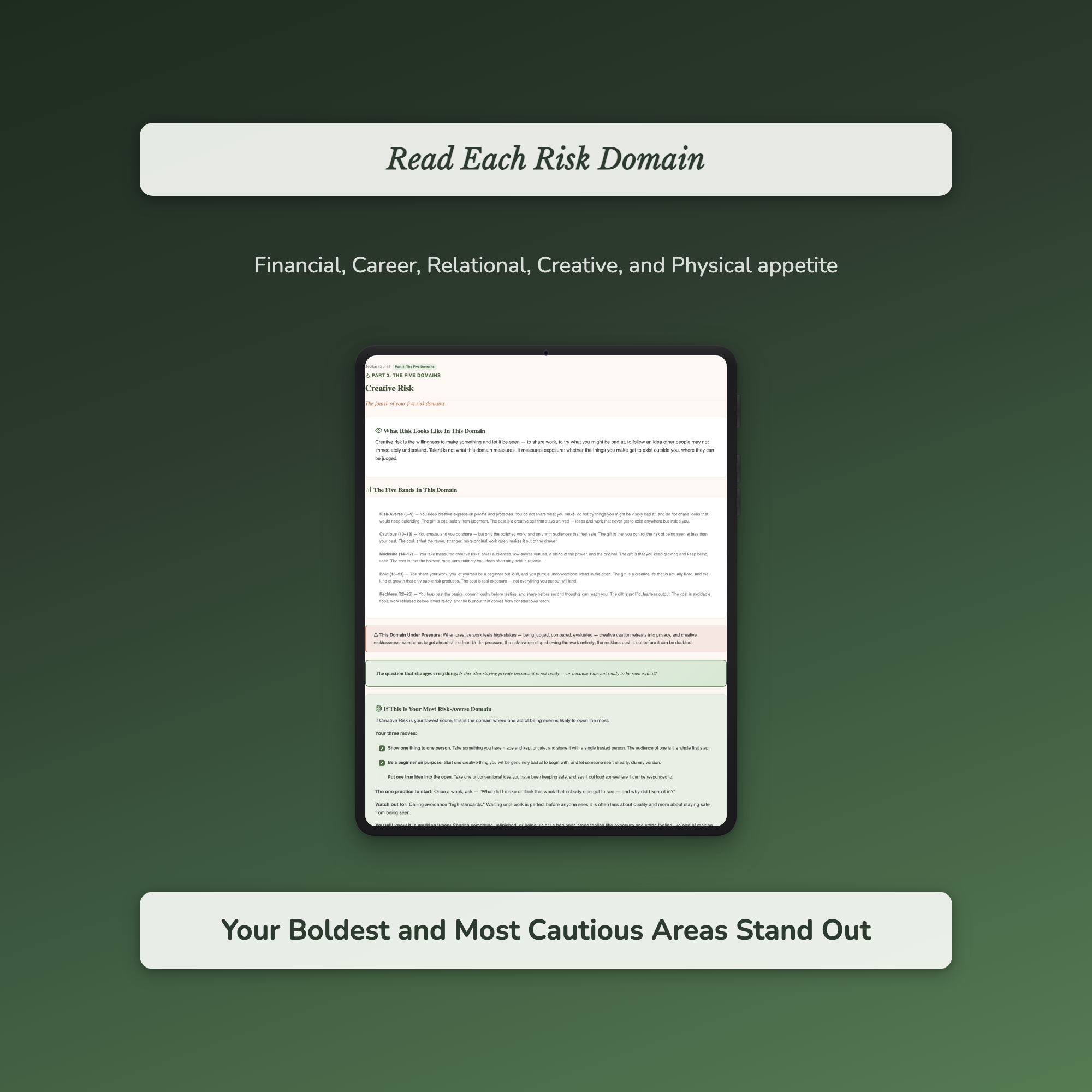 Risk Tolerance Quiz & Workbook – Bold Here, Cautious There – Interactive Self-Assessment