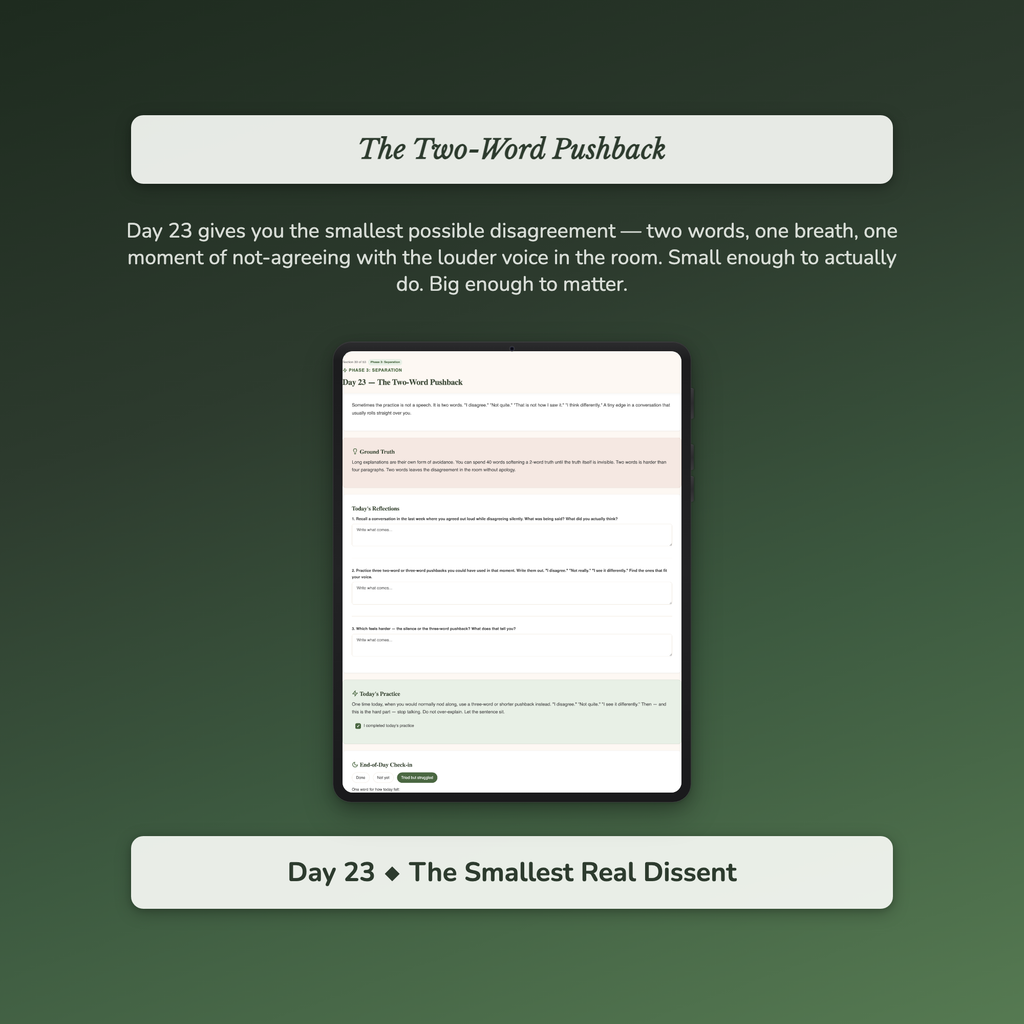 Conflict Avoidance Workbook & 40-Day Guide — sample auto-scoring quiz