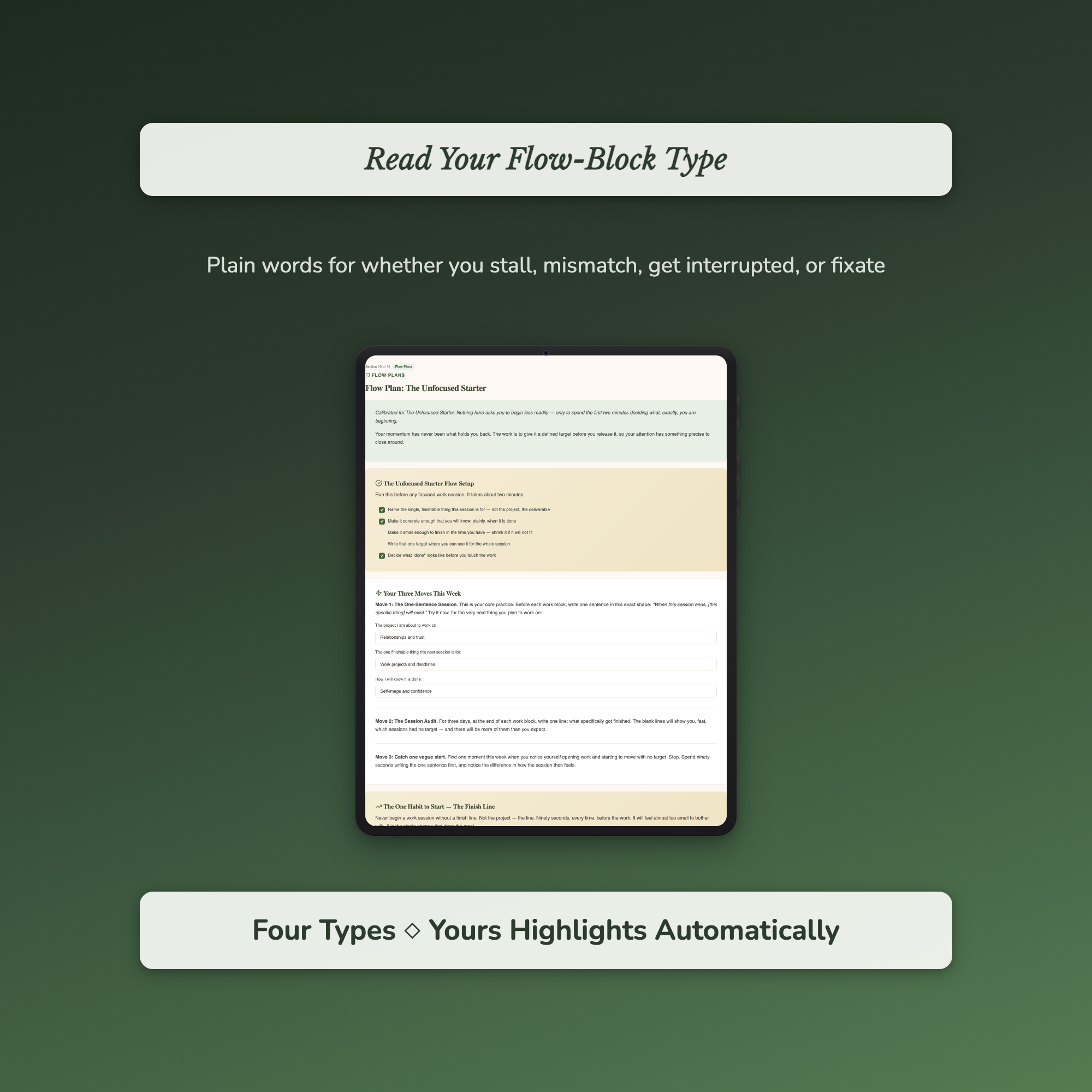 Flow State Quiz & Workbook – Why Deep Focus Keeps Slipping – Interactive Self-Assessment