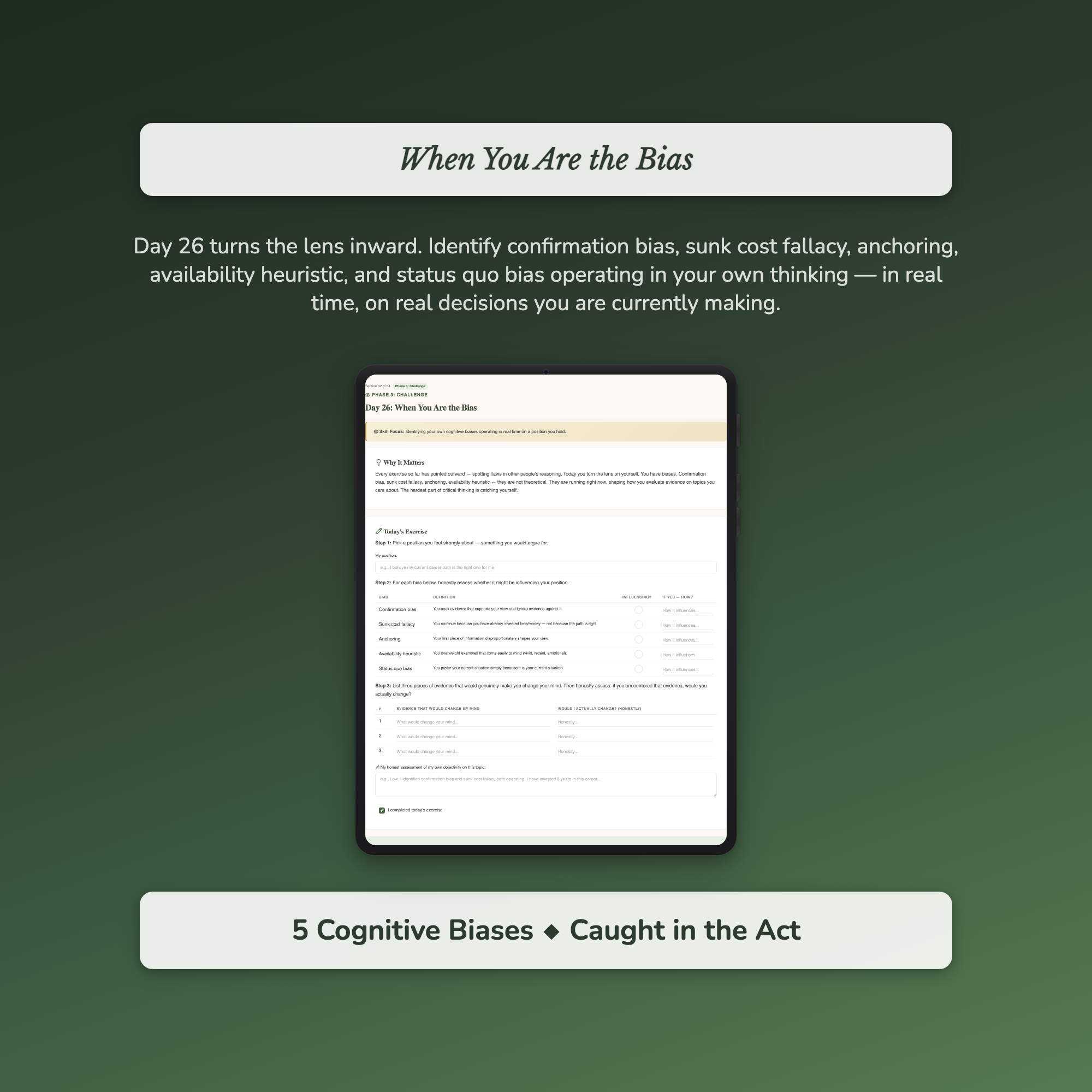 Critical Thinking Workbook & Training — sample auto-scoring quiz