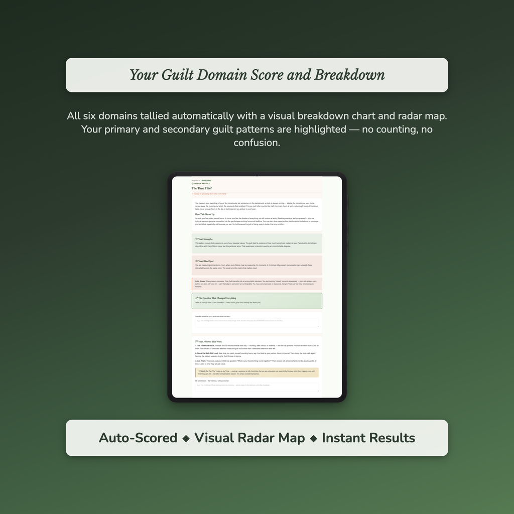 Parent Guilt Profile — sample auto-scoring quiz