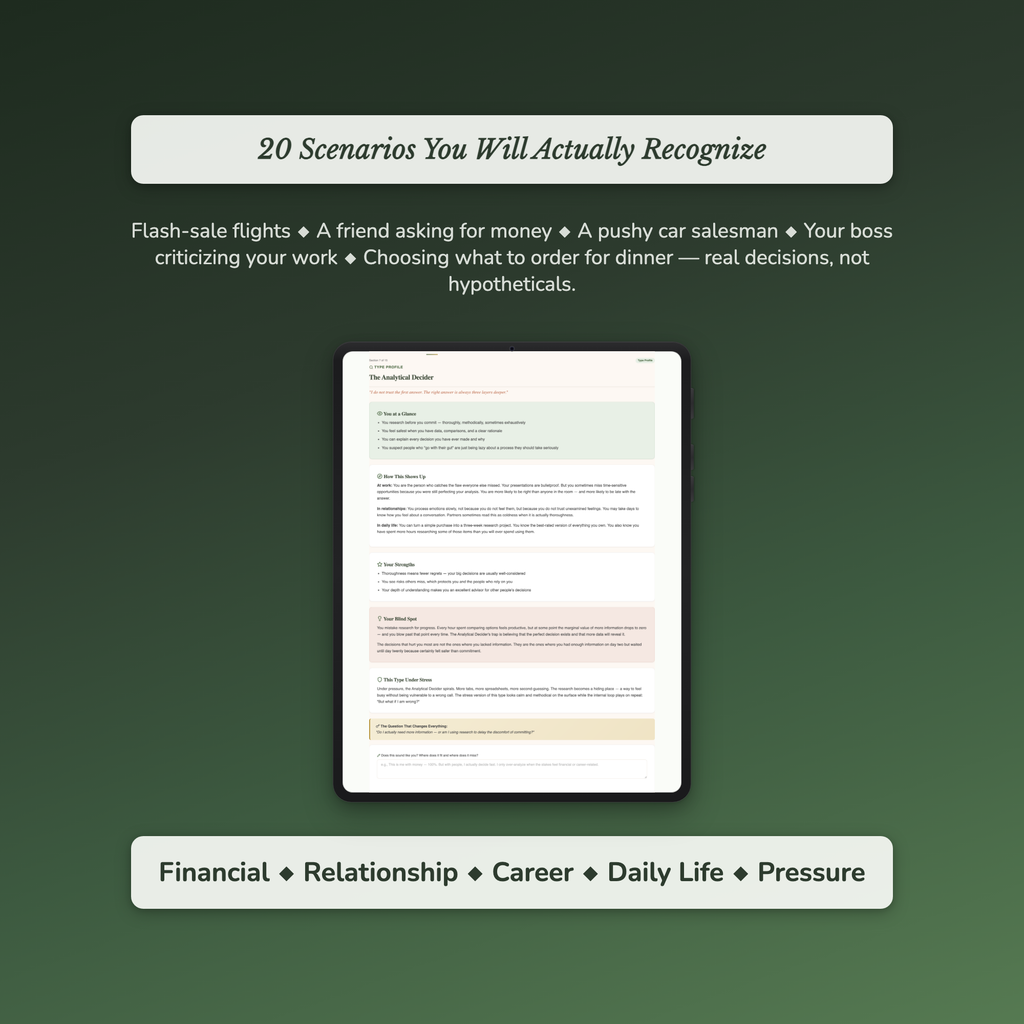 Decision-Making Profile — sample auto-scoring quiz