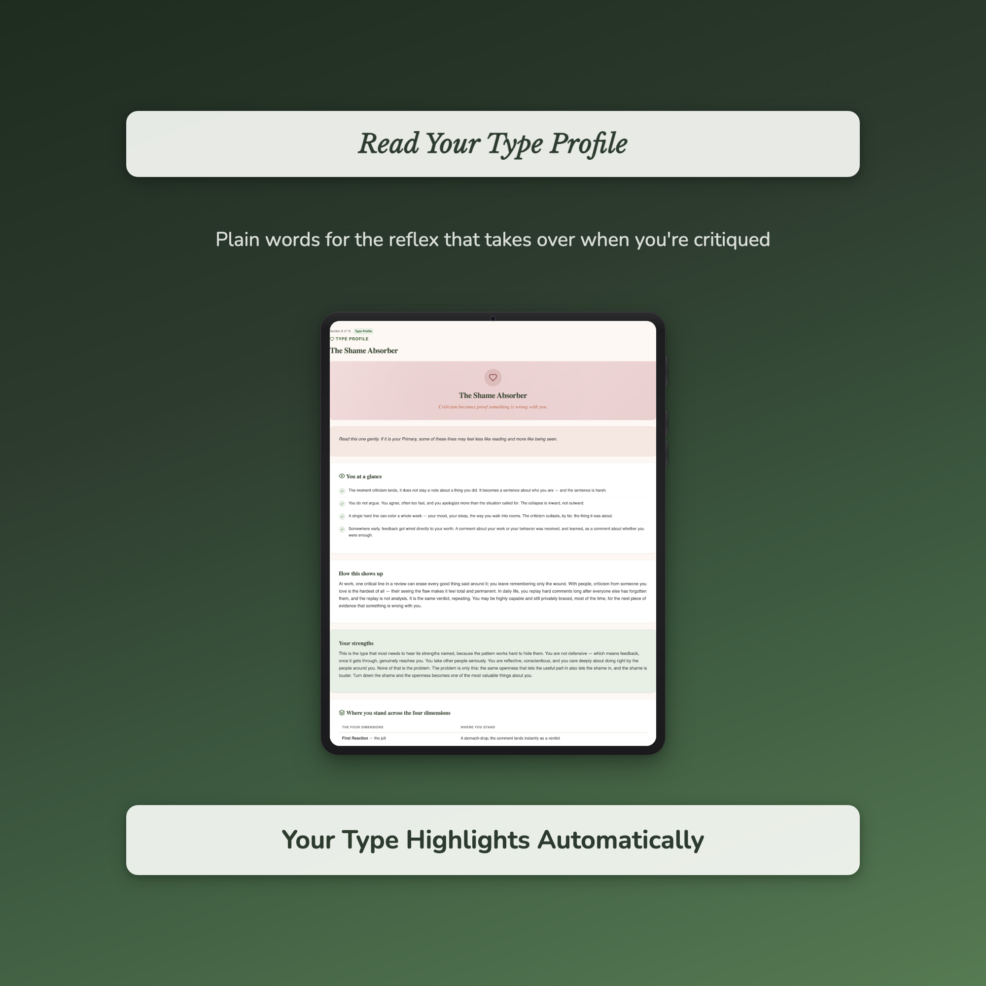 Criticism Quiz & Workbook – Why Does Feedback Hurt So Much? – Interactive Self-Assessment