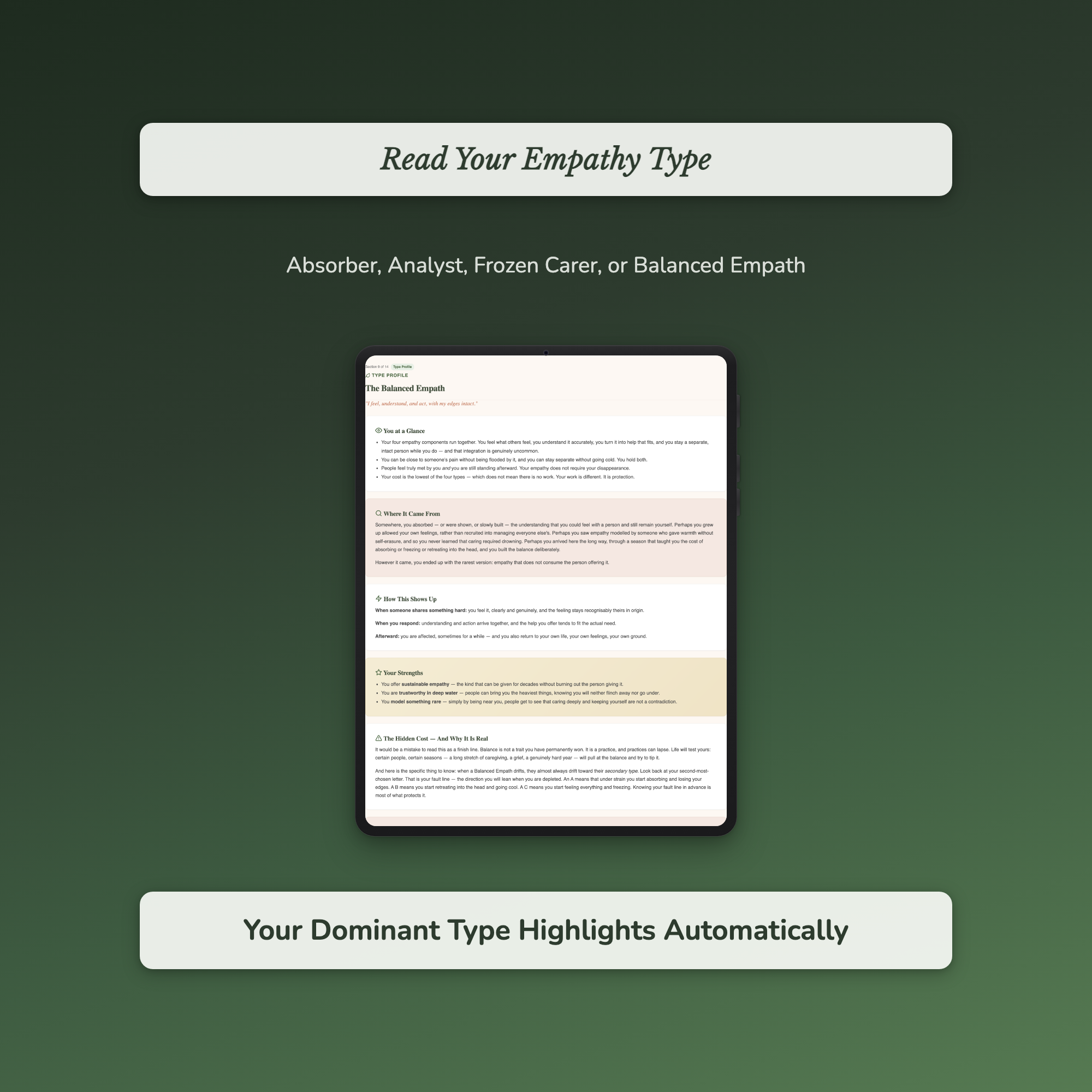 Empathy Quiz & Workbook – Why Caring So Much Exhausts You – Interactive Self-Assessment