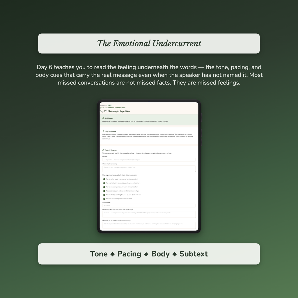 Active Listening Workbook & 40-Day Training — sample auto-scoring quiz