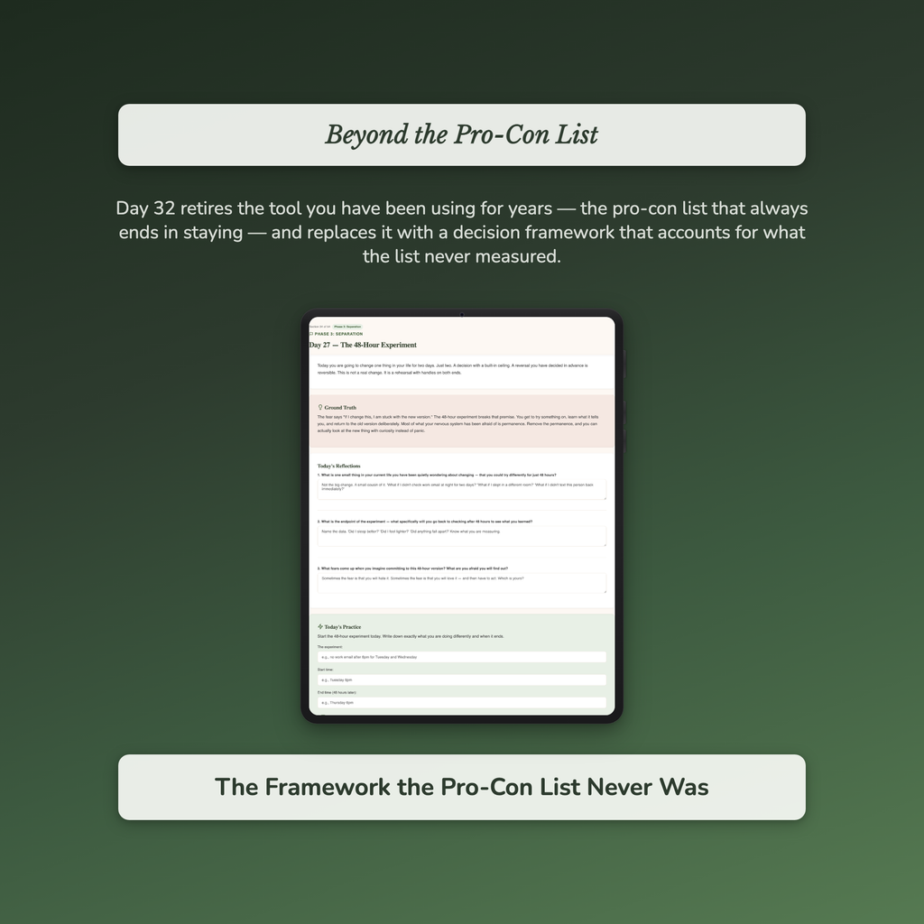 Fear of Change Workbook & 40-Day Guide — sample auto-scoring quiz