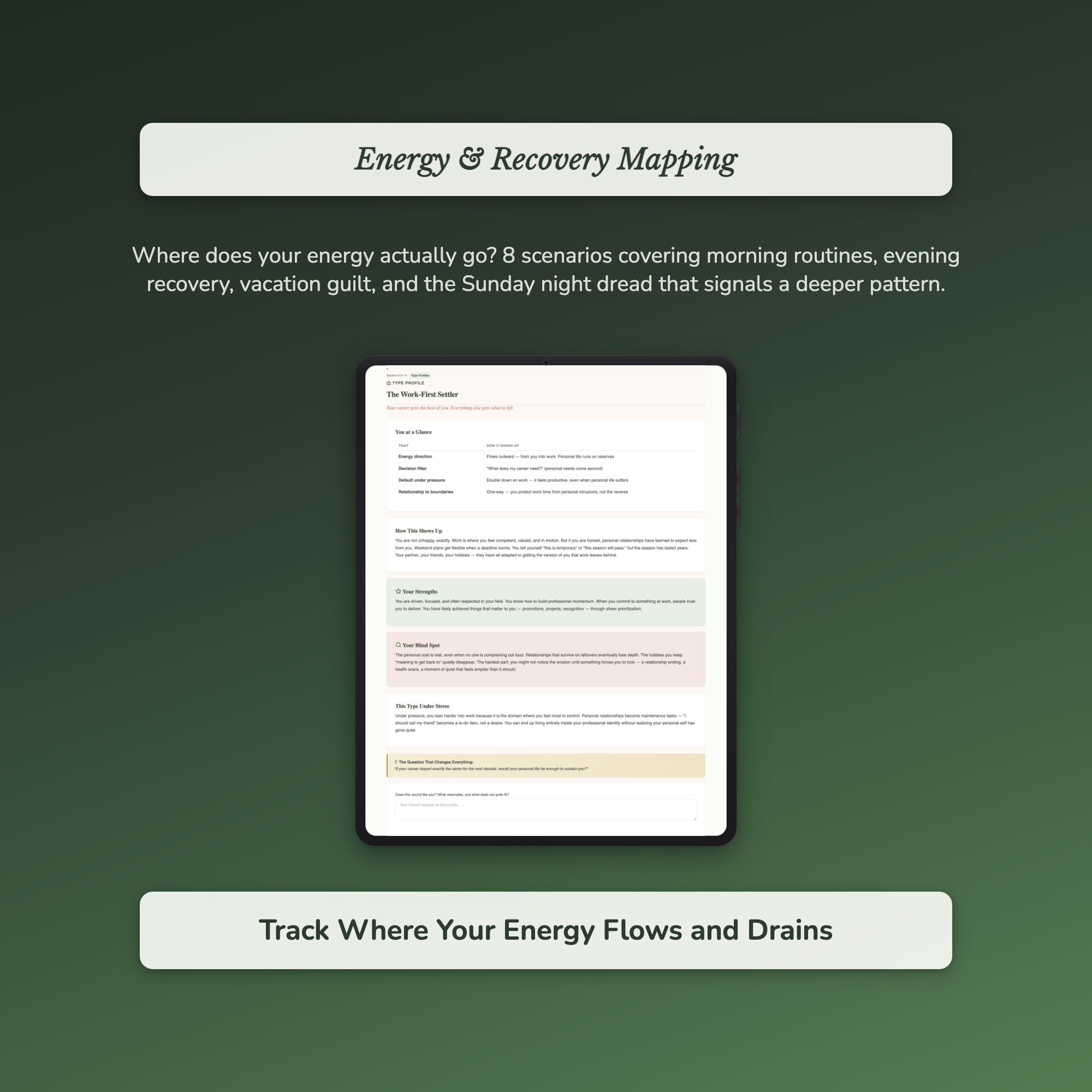 Work-Life Balance Profile — sample auto-scoring quiz