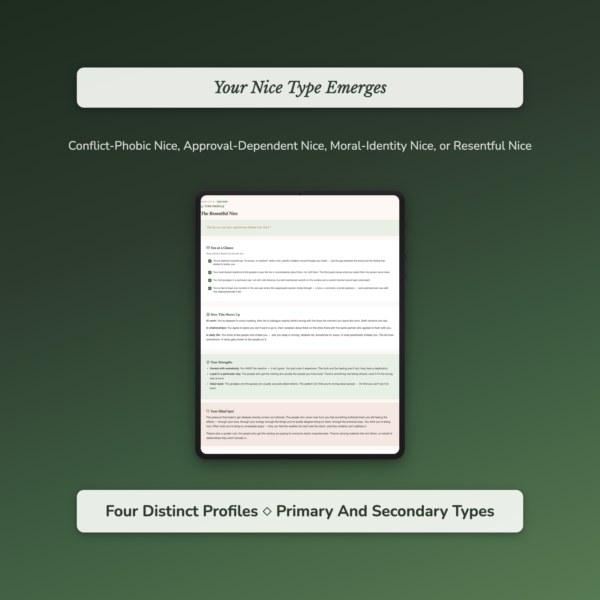 People Pleasing Quiz — sample auto-scoring quiz